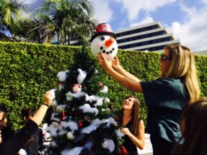 Festival of Trees decorating Mark IV Capital