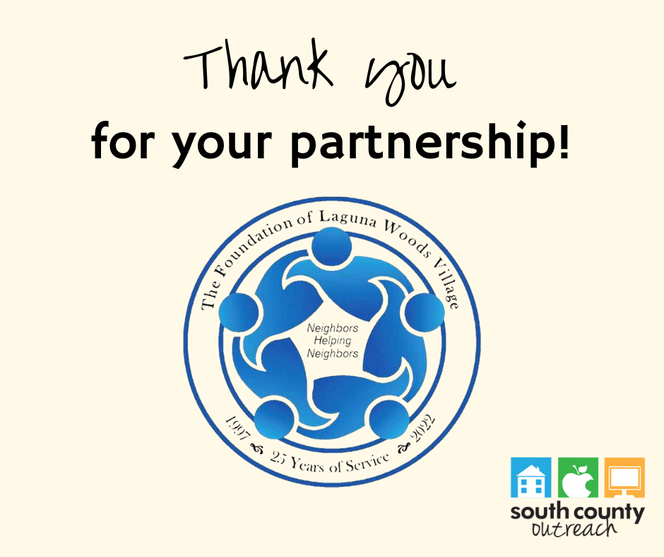 South County Outreach Partners with Laguna Woods Foundation South